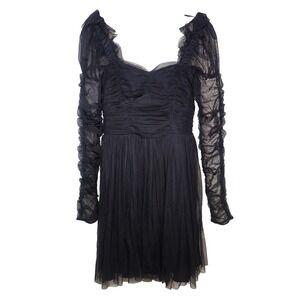 French Connection Black Tulle Mini Dress Cocktail Party Size 2 Small NWT